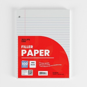 Wide-Ruled Filler Paper, 100 Sheets (48 Packs) - 1 of 4