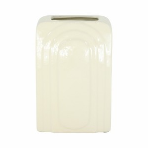 Sagebrook Home 7" Dolomite Rectangle Vase Contemporary Etched Arch Decorative Table Vase - 1 of 4