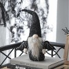 FURNIinspire Decorative Objects Fabric Black Gnome With Wings, Holiday Decorations, Home Decor, Fairy Tale Character Dolls, Black, 3"*10"*15.5" - 4 of 4