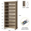 Tribesigns 9-Tier 30 Pairs Shoes Storage Cabinet with LED and Solid Wood Legs - 3 of 4