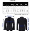 Men's Casual Sport Coat Lightweight Linen Blazer One Button Business Suit Jackets Stylish Daily Suits - 4 of 4