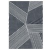 Area Rugs Modern Washable Rug Non-Slip Low Pile Geometric Striped Pattern Rug for Living Room Bedroom - 3 of 4
