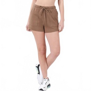 Women's Cotton Drawstring Shorts - ZENANA - 1 of 2