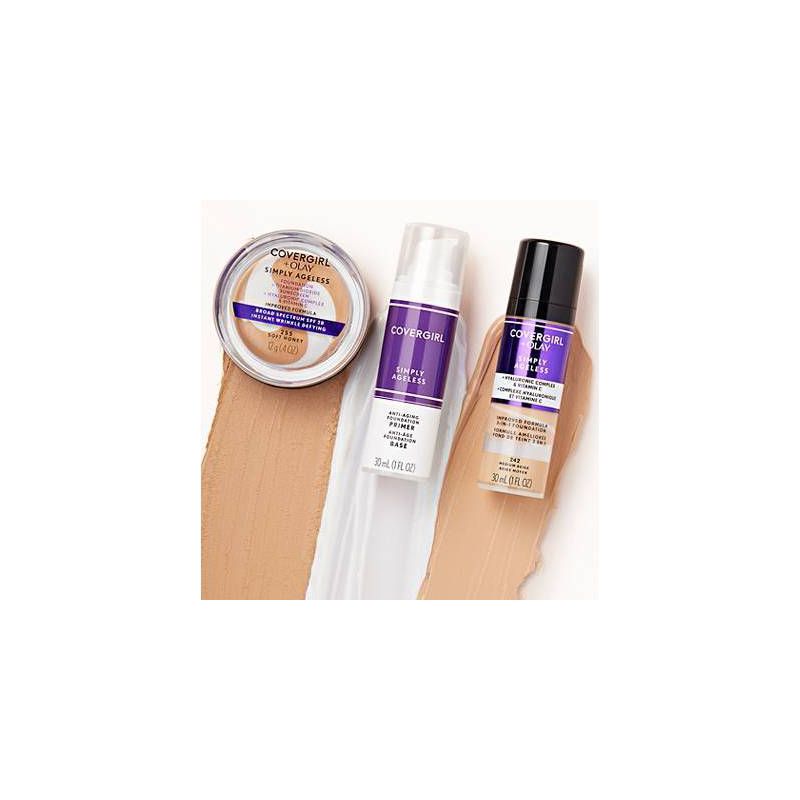 COVERGIRL + Olay Simply Ageless 3-in-1 Liquid Foundation with Hyaluronic Complex + Vitamin C - 1 fl oz, 4 of 12