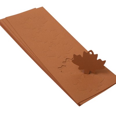 Paper Frenzy Orange Maple Leaf Tags 2.5" x 1.75" 100 pack Laser Compatible