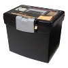 Storex Portable File Box with Large Organizer Lid, Letter Files, 13.25" x 10.88" x 11", Black - 2 of 4