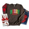 Simply Sage Market Women's Graphic Sweatshirt Merry Christmas Varsity Colorful - 3 of 4