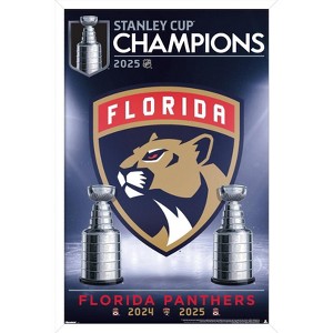 Trends International NHL Florida Panthers - 2025 Stanley Cup Team Logo Framed Wall Poster Prints - 1 of 4