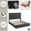 Jojoka Queen Bed Frame with 50.8" Tall Headboard, 4 Drawers, LED Lights, Charging Station, Upholstered Platform, No Box Spring Needed, Easy Assembly - 4 of 4
