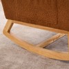 Upholstered High-Back Accent Rocking Chair with Footrest and Storage Pocket, Rubber Wood Lounge Chair - 4 of 4