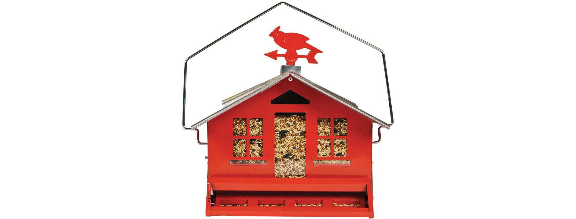 Perky-Pet Squirrel-Be-Gone Wild Bird 8 lb Metal Country House Bird Feeder 1 ports