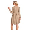Women's Knitted Dress Crew Neck Long Sleeve A-Line Dress 2025 Spring Dresses - 2 of 4
