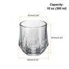 Unique Bargains Diamond Stemless Thickened Whiskey Glasses Grey - 2 of 4