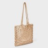Crochet Shopper Market Tote Handbag - A New Day™ - 3 of 4