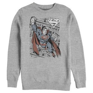 Men's Superman Daily Planet Newspaper Sweatshirt - 1 of 3