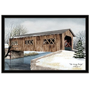 Gulches Series "The Kissing Bridge" in by Billy Jacobs 1 Piece Black Frame Print Modern Elegance Poster Art Print 26 in. x 1 in. - 1 of 4