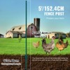 VEVOR 5 Feet Fence Post, 10 Pack T-Post Heavy Duty Metal Fence Posts, Sturdy Steel Fence Stakes for Garden Yard,Lawn,Farms and Outdoor Wire Fencin - 4 of 4