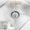 Karl Home 54 x 20 in. 3 Compartment 304 Stainless Steel Sink with 2 Drainboards - 3 of 4