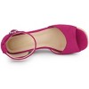 Allegra K Women's Ankle Strap Wedge Heel Open Toe Sandals - 4 of 4