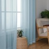 Kate Aurora Extra Long 1 Piece Baby Blue Lightweight Rod Pocket Transparent Backdrop Sheer Window Curtain - 90 in. Long - 2 of 4