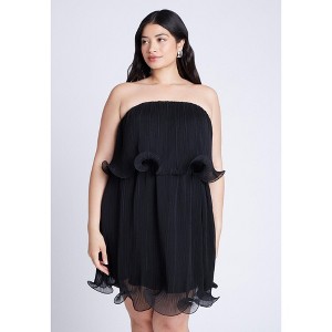 ELOQUII Women's Plus Size Ruffle Hem Mini Dress - 1 of 3