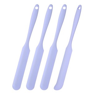 Unique Bargains Silicone Heat Resistant Non-Stick Long Handle Food Spatula for Jars 4 Pcs - 1 of 4