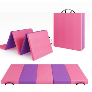 Folding Gymnastics Mat, Portable Fitness Floor Tumbling Mat with Carrying Handles, High Density Fitness Mat for Pilates, Aerobics and Yoga - 1 of 4