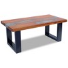 vidaXL Coffee Table Teak Resin 39.4Inchx19.7Inch - 4 of 4