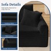 103" Corduroy Upholstered Modular L-Shape Sectional Sofa with Right-Facing Chaise, No-Assembly Couch - 4 of 4