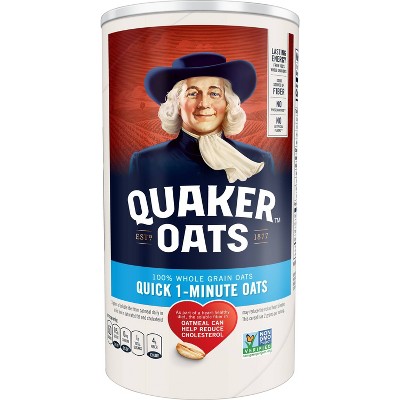 Quaker Oats Heart Healthy Quick 1-Minute Oats - 18oz