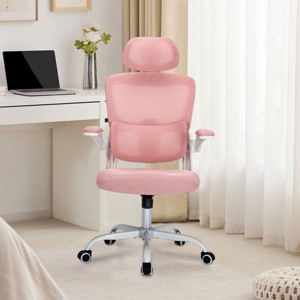 Good Ergonomic Mesh Office Chair With Lumbar Support,Flip-Up Arms,Swivel Desk Chair High Office Chair With Wheels-Cuddlewood - 1 of 4