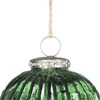 NAYSAYE Party Decoration and Accessories Set of 6 Glass Christmas Ball Ornaments for Christmas Tree Decorations, Green, 3.3"*5.5"*0.37" - 4 of 4