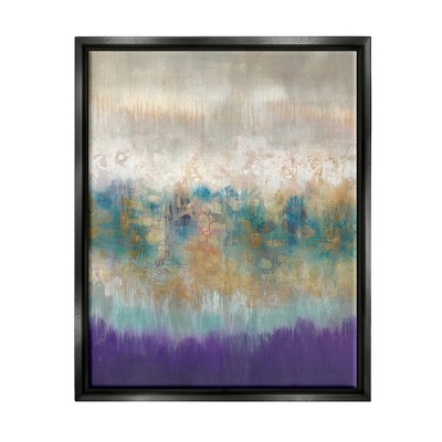 Stupell Industries Elegant Purple Grey Gold Brush Stroke Abstract Painting