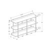 FONTOI 3-Tier Side Table, Console Table with 2 Storage Shelves for Living Room, Bedroom, Narrow Space, Entryway, Natural, 12"*34"*47.25" - 3 of 4