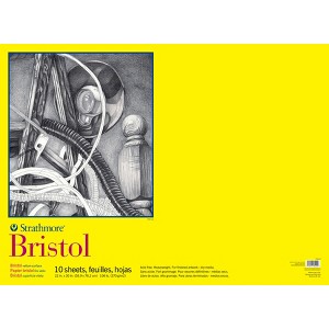 Strathmore 300 Series Bristol Paper Pad, Vellum Finish, Tape Binding, 10 Sheet, 22x30 inch, 1 Count - 1 of 1