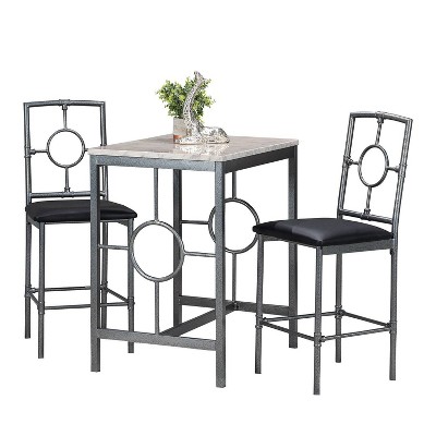 3pc Dining Set Black - Home Source