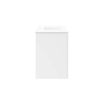 Bryn 36" White Ceramic Wall-Mount Bathroom Vanity