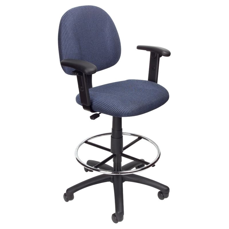 Drafting Stool with Footring and Adjustable Arms - Boss Office Products, 1 of 10