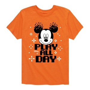 Boys' - Disney - Play All Day Pixels Short Sleeve Graphic T-Shirt - 1 of 4
