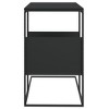 vidaXL Side Table Black Engineered Wood, Iron Medium Side Table - Without Wheels 23.4" - 3 of 4