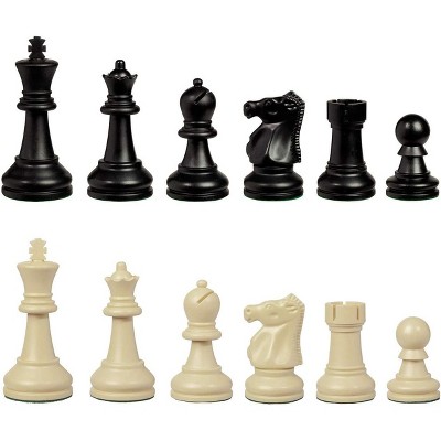 Bobby Fischer Ultimate Tournament Chess Pieces with 3.75 inch king - triple weight over 3.9 lbs.