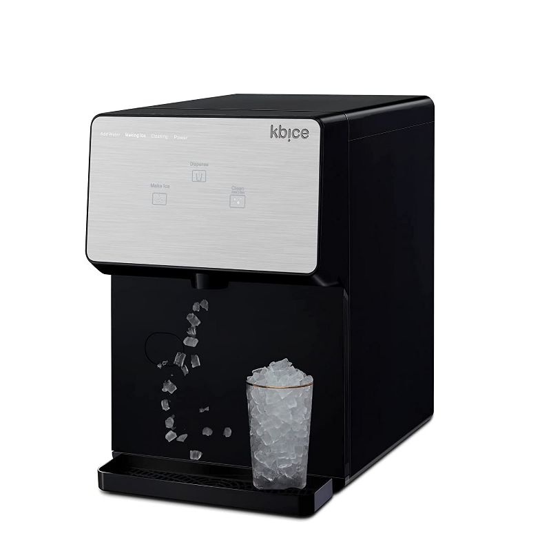 KBICE 2.0 Self Dispensing Countertop Nugget Ice Maker, Crunchy Pebble Ice Maker Black, 1 of 10