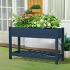 Hyleory 45 in. x 18 in. x 29 in. Outdoor Planter, 2-Tier HDPE Raised Garden Bed - 2 of 4