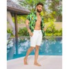 LA LEELA Mens Hawaiian Shirts Short Sleeve Button Down Shirt Men's Casual Shirts Holiday Tropical Beach Party Shirts for Men - 2 of 4