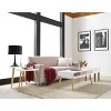 Baylie Sofa French Velvet Taupe - Adore Decor: Chic Mid-Century Modern, 3-Seater, Wood Frame - 3 of 4