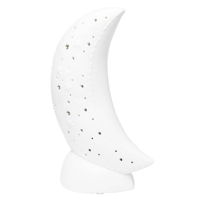 Porcelain Moon Shaped Table Lamp White - Simple Designs