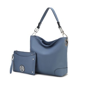MKF Collection Viviana Vegan Leather Hobo Bag with Matching Wristlet by Mia K - 1 of 4