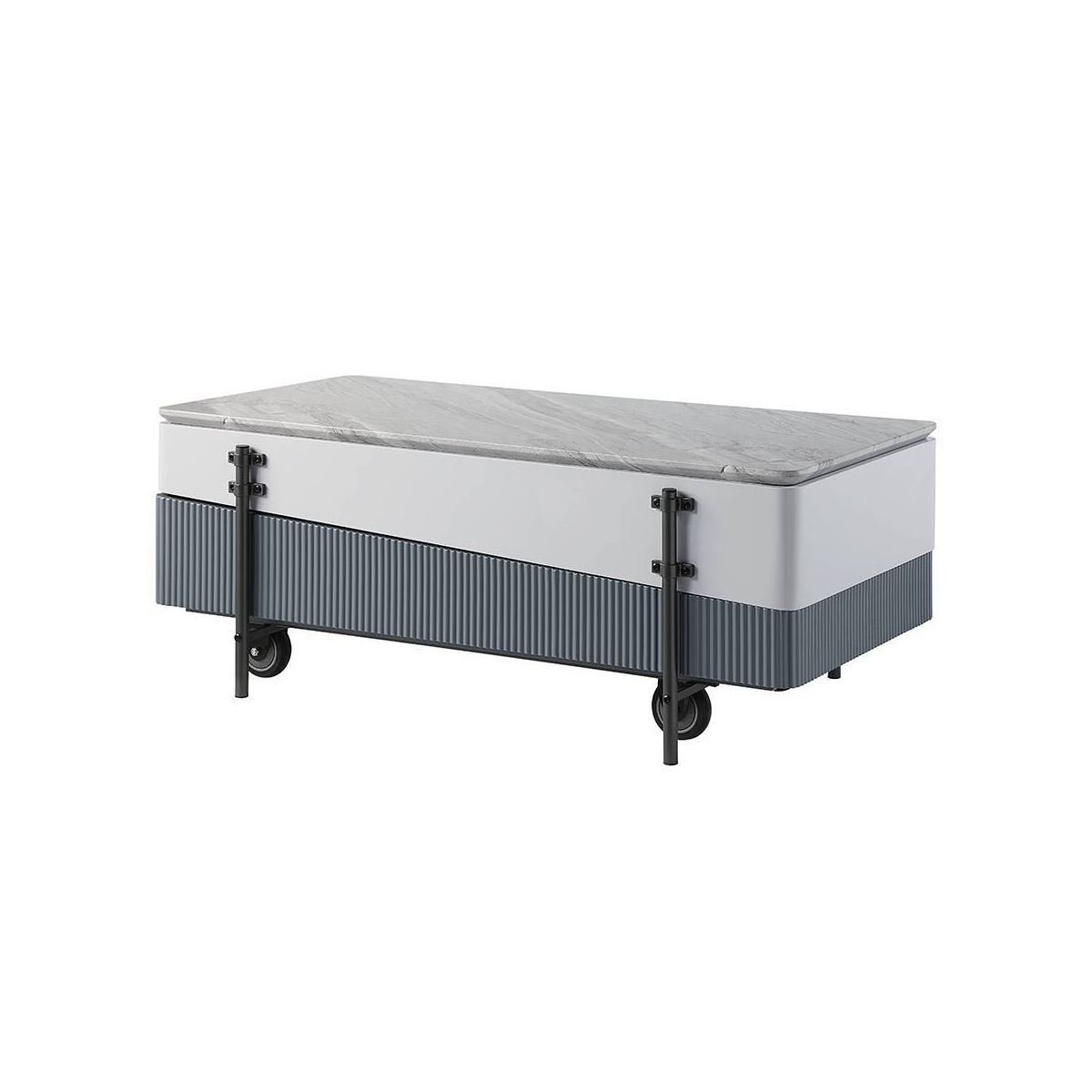 Acme Furniture Wilkins Coffee Table White/Gray Finish - thumbnail 9