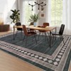 Machine Washable Modern Geometric Area Rugs 6x9 Contemporary Accent Carpet, Stain-Resistant Low Pile Throw Rugs, Bordered Indoor Floor Carpet - 3 of 4