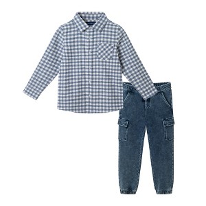 Andy & Evan  Toddler  Check Buttondown and Jogger Set - 1 of 4